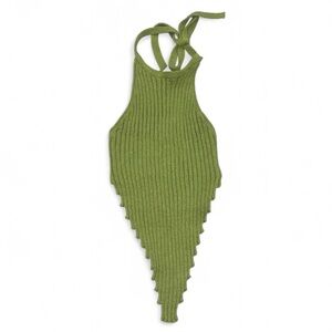 Daisy Olive Knit Halter Top